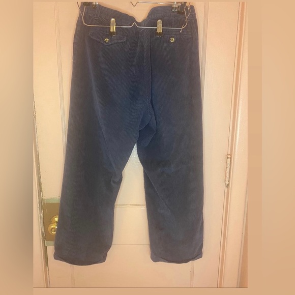 Adolfo Dark Blue Corduroy Pants. Waist size 38, waist 32. - Picture 2 of 3